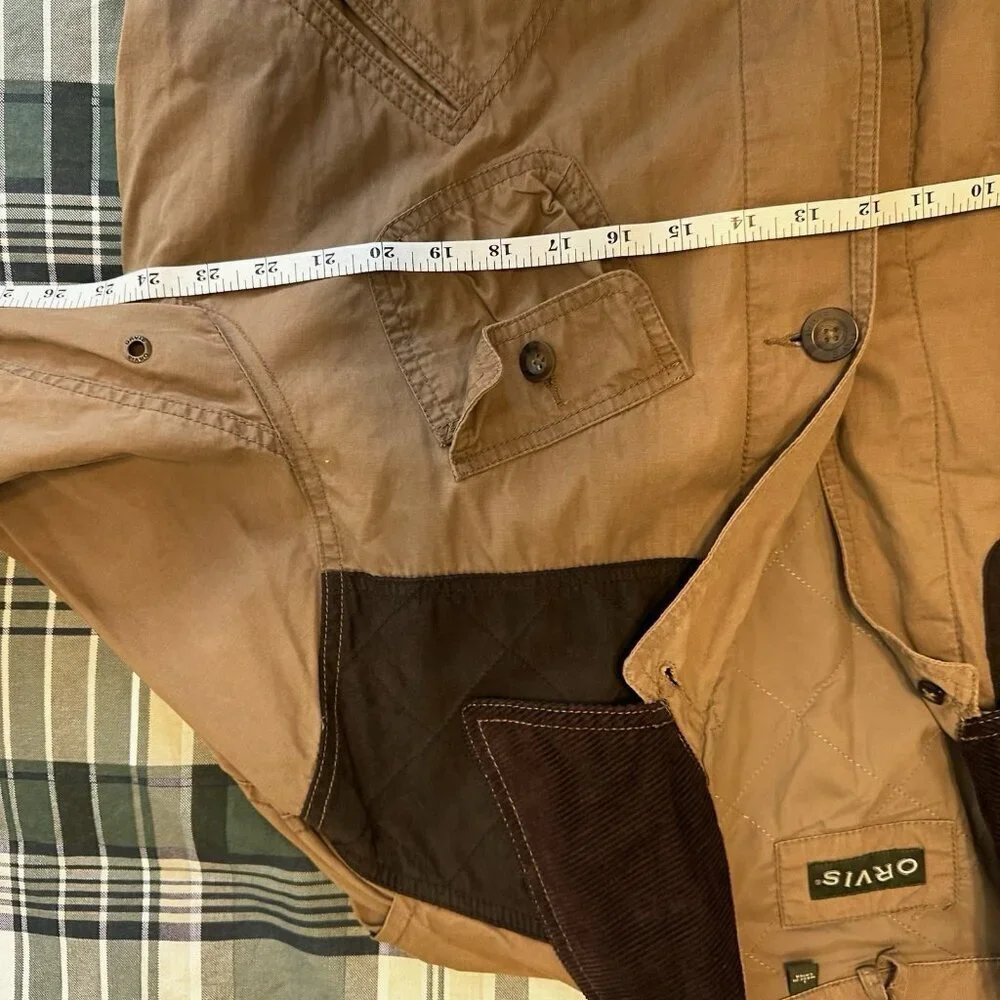 ORVIS Newsland Field Coat Hunting‎ Jacket 18NX Brown Beige Large L